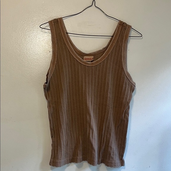 EXCELLENT CONDITION VINTAGE WOMEN’S LARGE GRAMICCI RIBBED TANK TOP - Picture 1 of 5